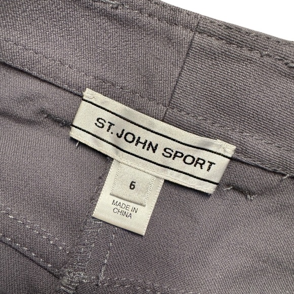 St John Sport gray pants straight leg career work office women’s 6 vintage - Picture 7 of 13